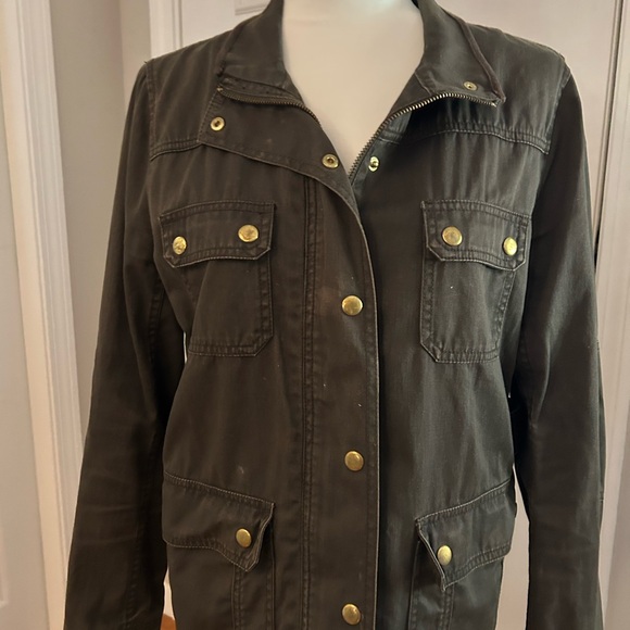 J. Crew Relaxed Boyfriend Field Jacket Color Weathered Chocolate Brown Size M - Picture 12 of 14